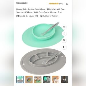 Suction Plate & Bowl Set - New